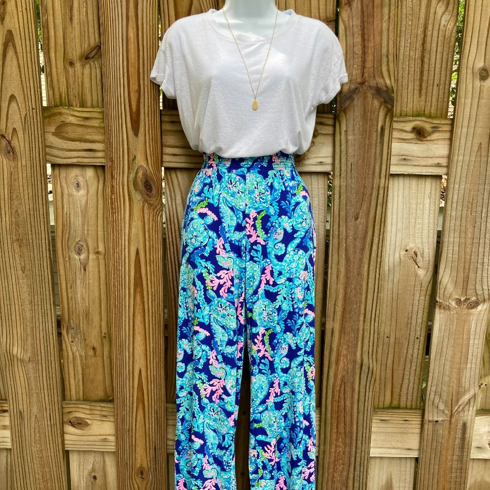 Lilly Pulitzer Lorena Palazzo Turtle Villa Small S NWT